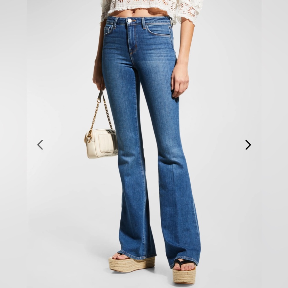 L’Agence Bell High-Rise Flare Jeans Size 25 (with altered length)